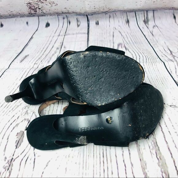 BCBGeneration Jazzmina Black Party Cut Out Heels Shoes 8 - Picture 11 of 12